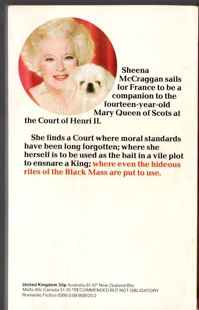 Barbara Cartland  THE HIDDEN EVIL magnified rear book cover image