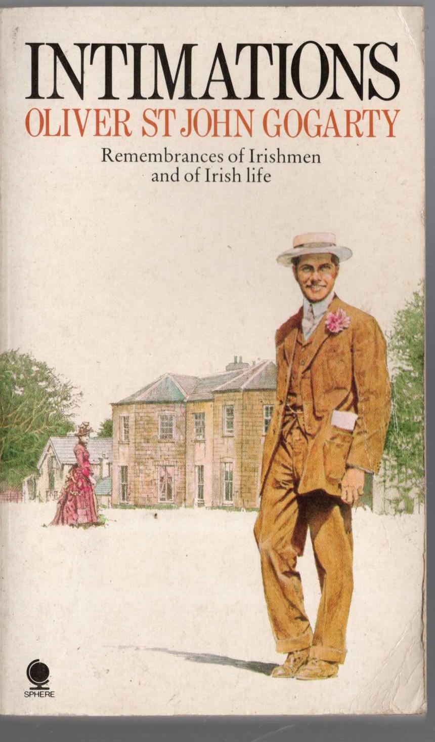 Oliver St.John Gogarty  INTIMATIONS front book cover image