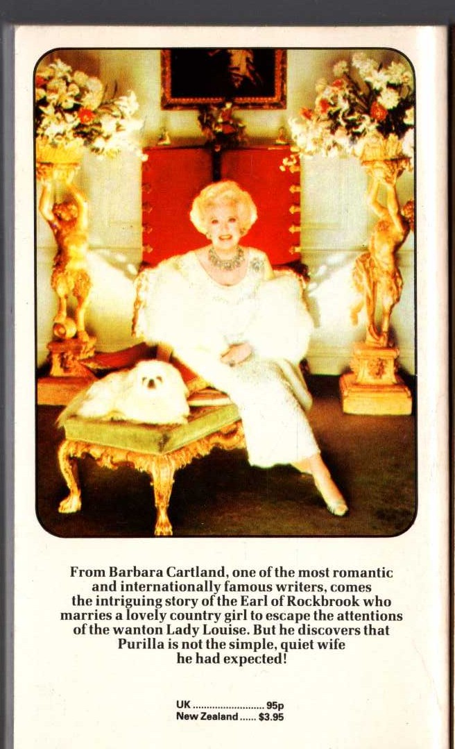 Barbara Cartland  THE LIONESS AND THE LILY magnified rear book cover image