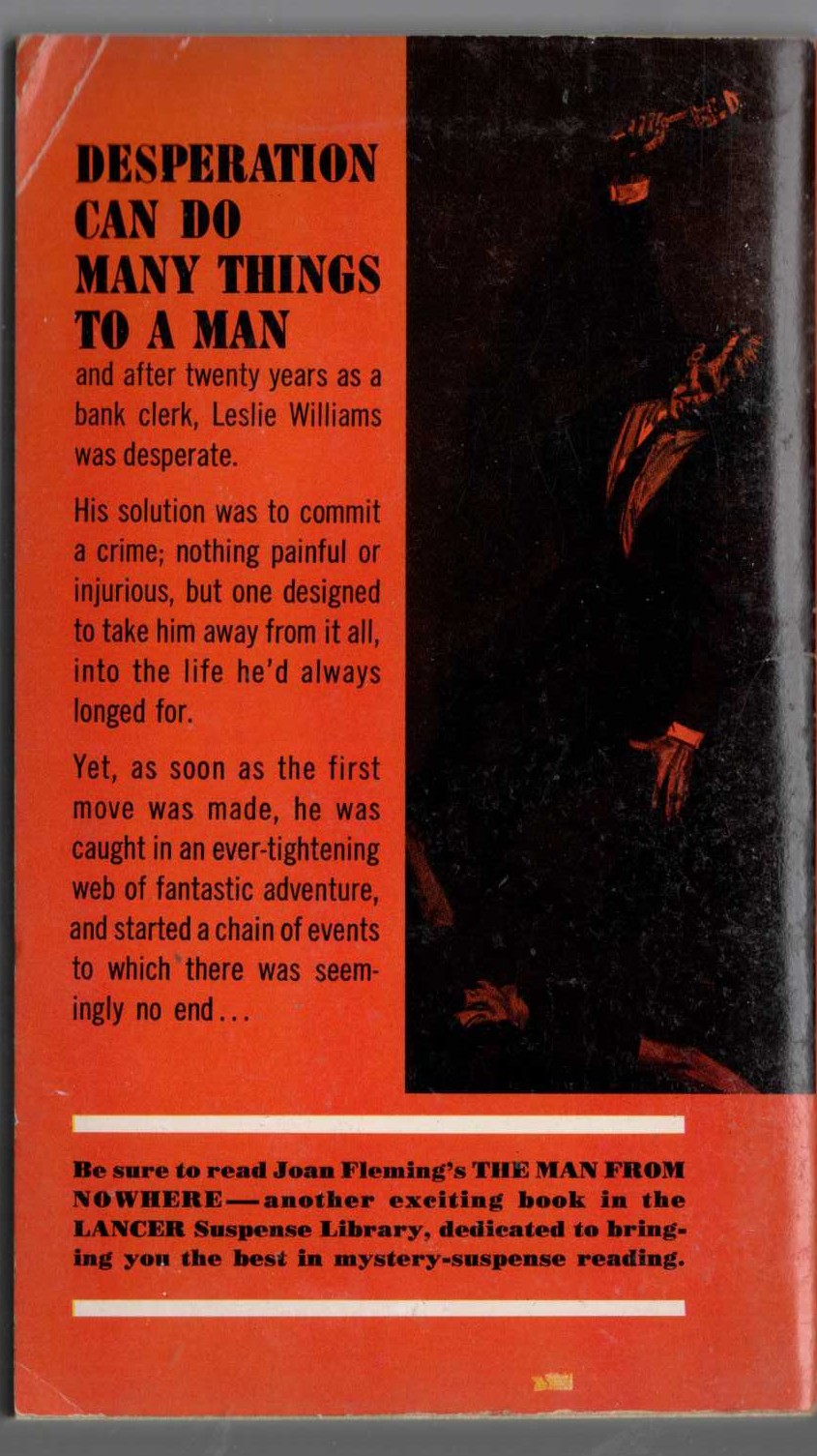 Joan Fleming  IN THE RED magnified rear book cover image