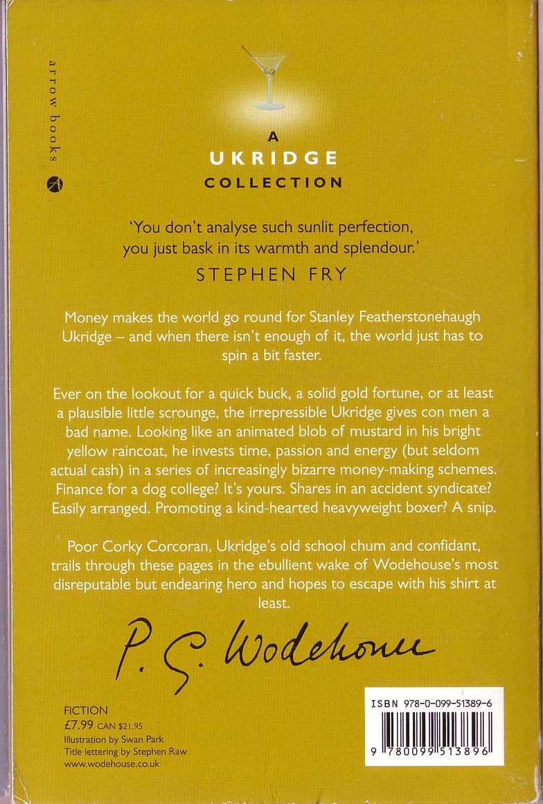 P.G. Wodehouse  UKRIDGE magnified rear book cover image