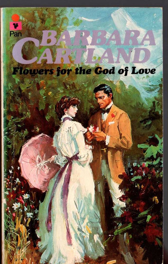 Barbara Cartland  FLOWERS FOR THE GOD OF LOVE front book cover image