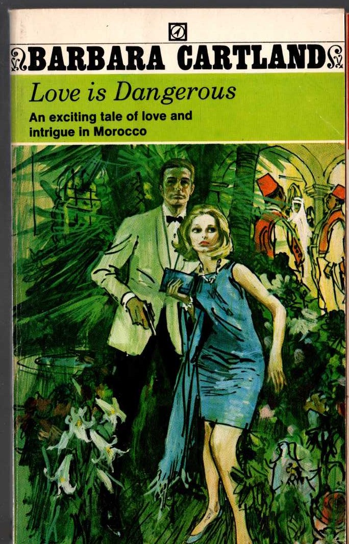 Barbara Cartland  LOVE IS DANGEROUS front book cover image
