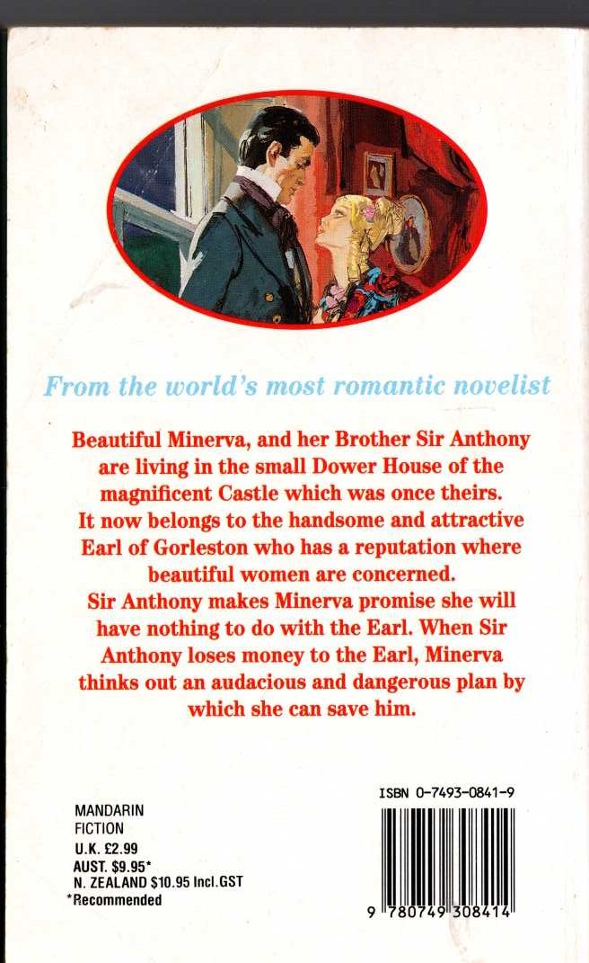 Barbara Cartland  LOVE IS THE KEY magnified rear book cover image