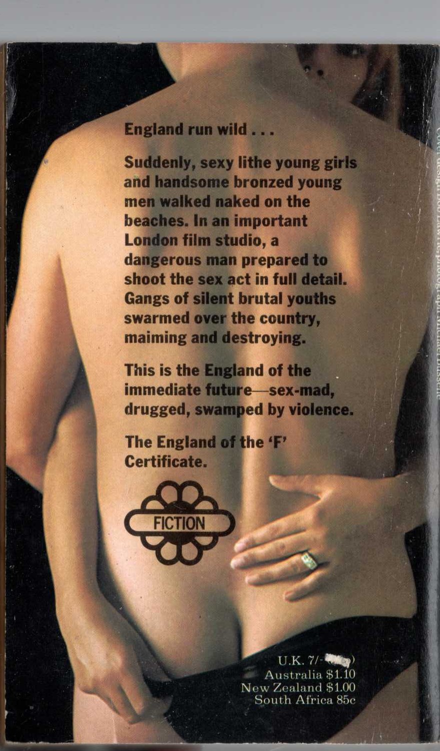 David Gurney  THE 'F' CERTIFICATE magnified rear book cover image