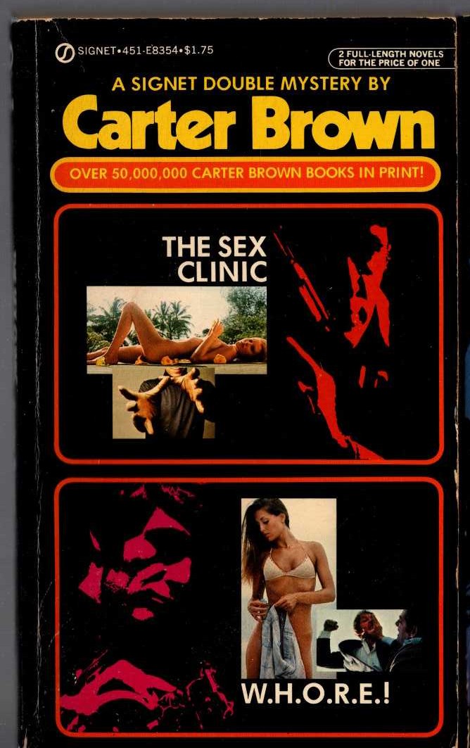 Carter Brown  THE SEX CLINIC and W.H.O.R.E.! front book cover image