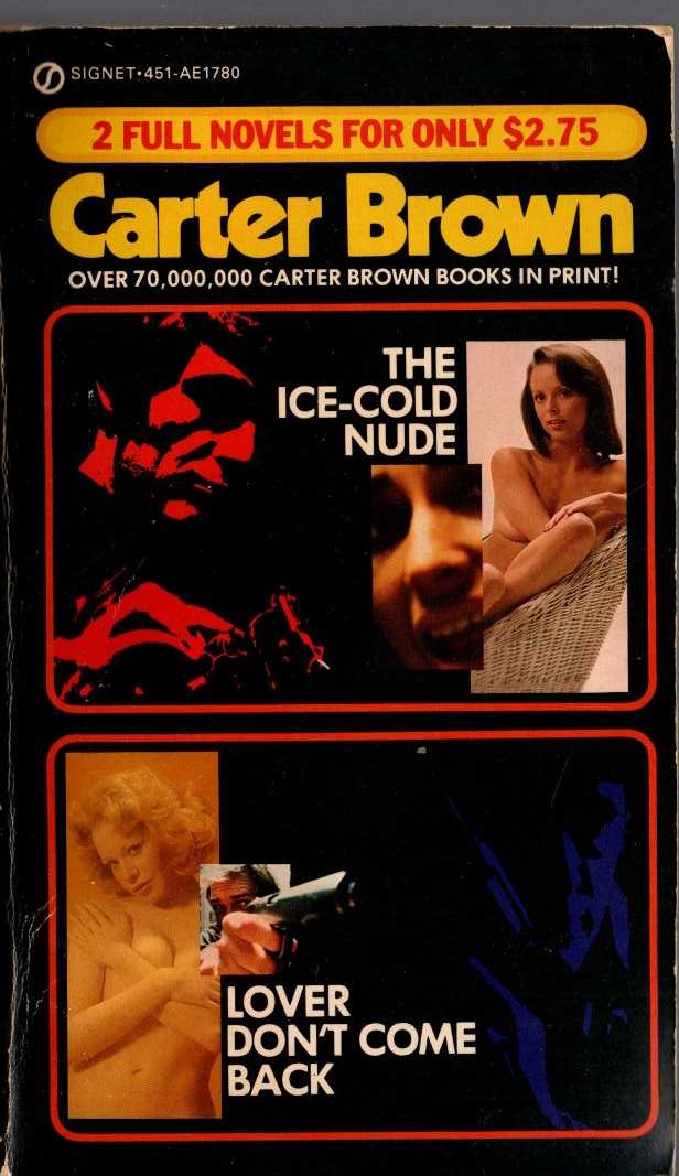 Carter Brown  THE ICE-COLD NUDE and LOVER, DON'T COME BACK front book cover image