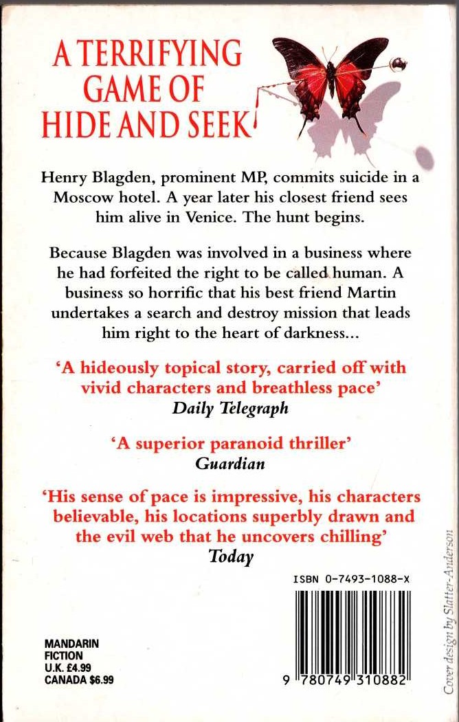Bryan Forbes  THE TWISTED PLAYGROUND magnified rear book cover image