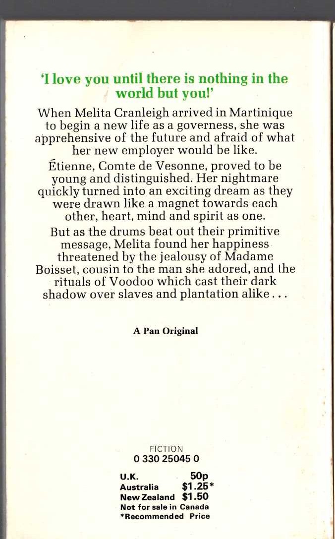 Barbara Cartland  THE MAGIC OF LOVE magnified rear book cover image