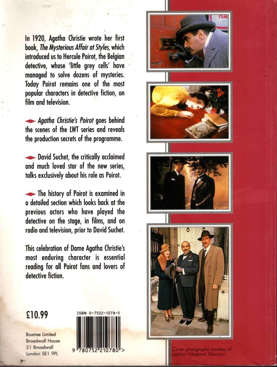 Peter Haining  AGATHA CHRISTIE'S POIROT. A celebration of the great detective magnified rear book cover image