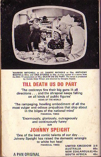 John Burke (Adapts) TILL DEATH US DO PART (Warren Mitchell..) magnified rear book cover image