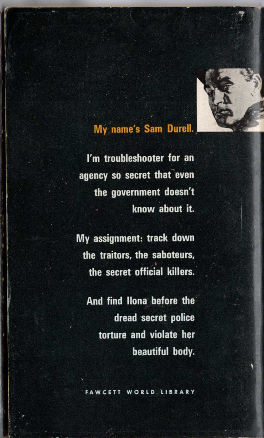 Edward S. Aarons  ASSIGNMENT BUDAPEST magnified rear book cover image