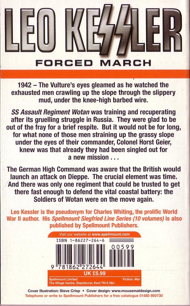 Leo Kessler  FORCED MARCH magnified rear book cover image