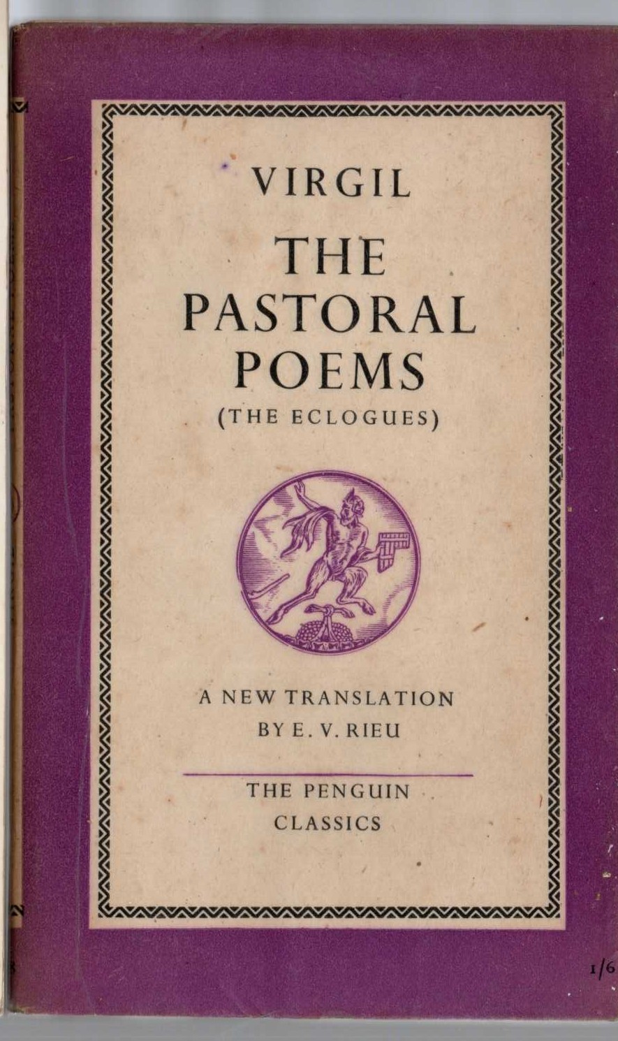 Virgil   THE PASTORAL POEMS front book cover image