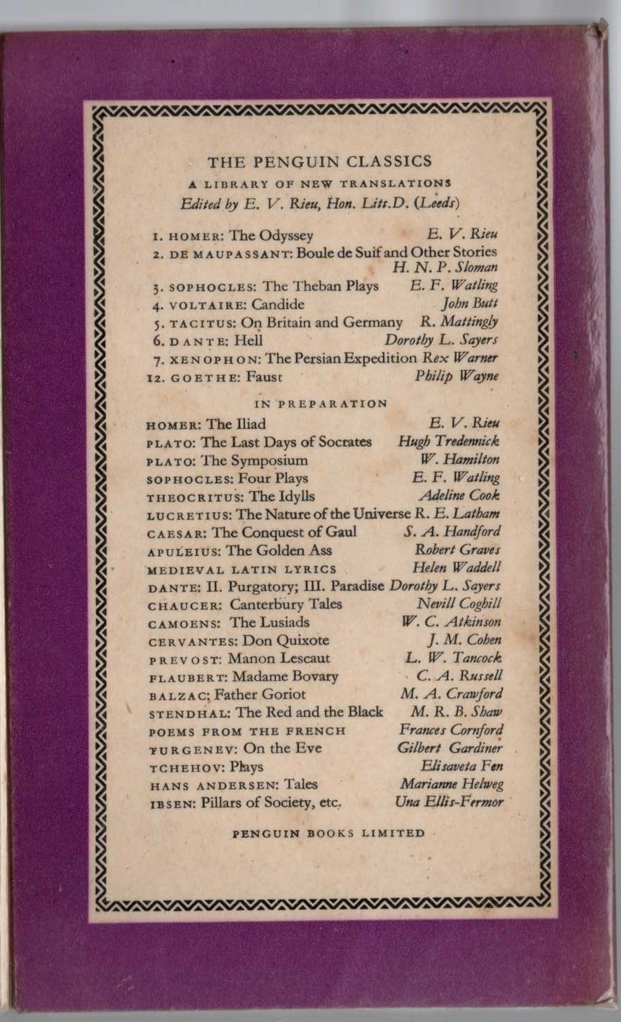 Virgil   THE PASTORAL POEMS magnified rear book cover image