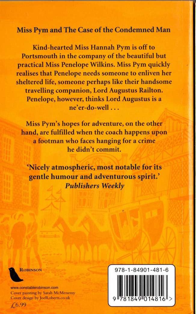 M.C. Beaton  PENELOPE GOES TO PORTSMOUTH magnified rear book cover image