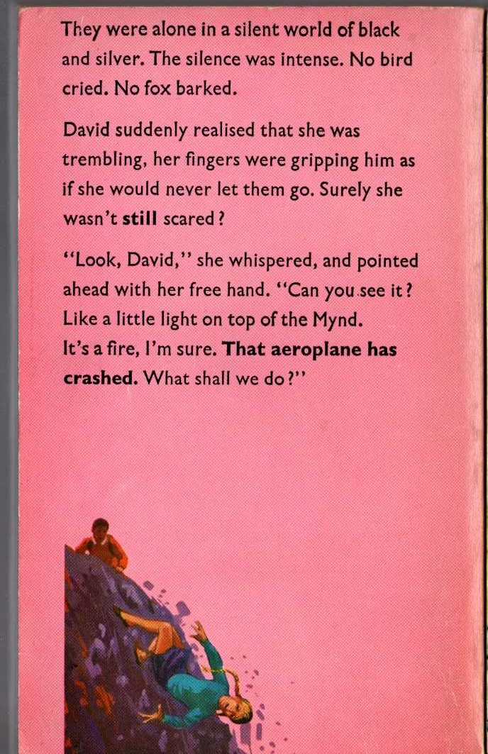 Malcolm Saville  THE NEGLECTED MOUNTAIN magnified rear book cover image