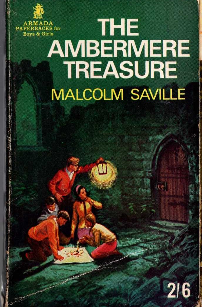 Malcolm Saville  THE AMBERMERE TREASURE front book cover image
