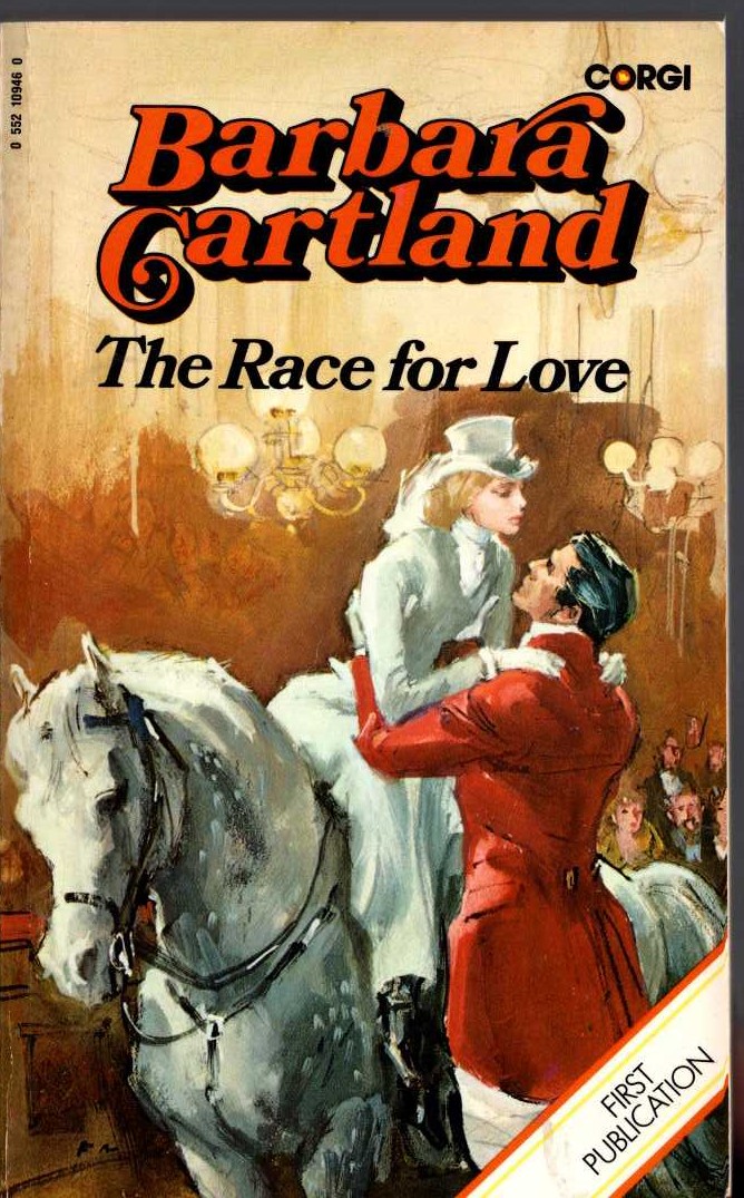 Barbara Cartland  THE RACE FOR LOVE front book cover image