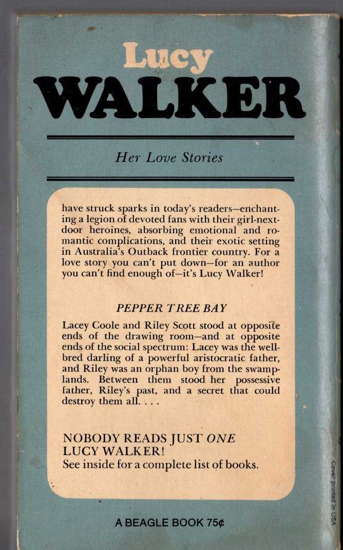 Lucy Walker  PEPPER TREE BAY magnified rear book cover image