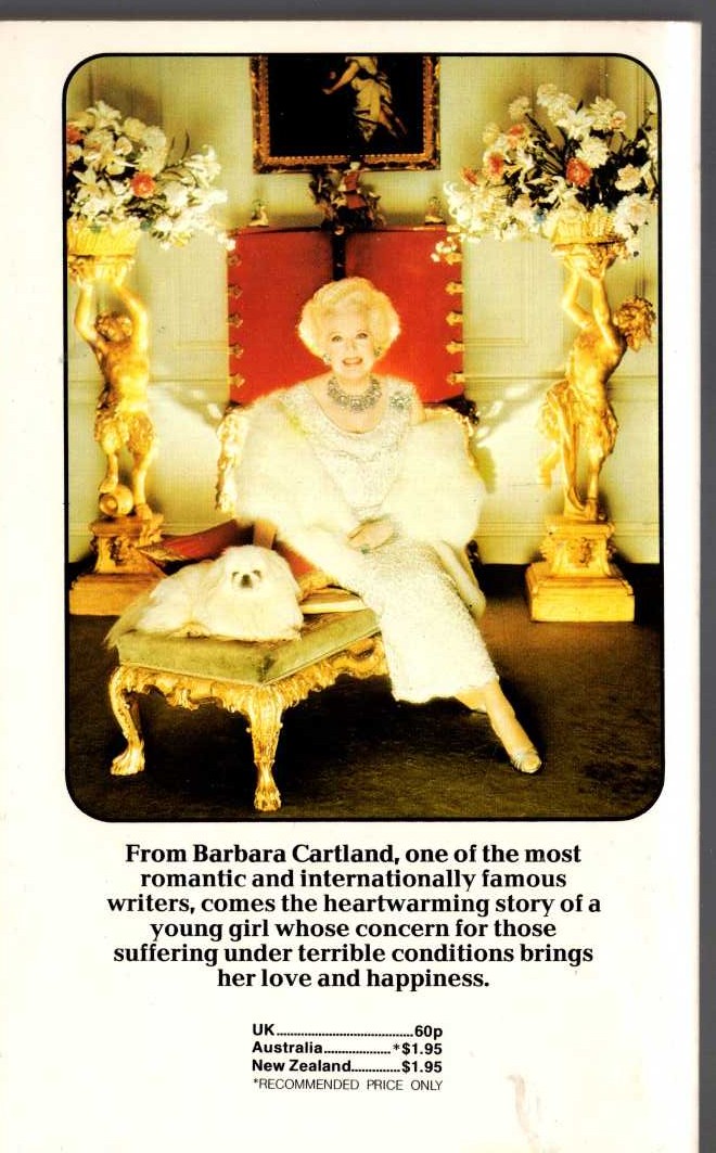 Barbara Cartland  THE TEMPTATION OF TORILLA magnified rear book cover image