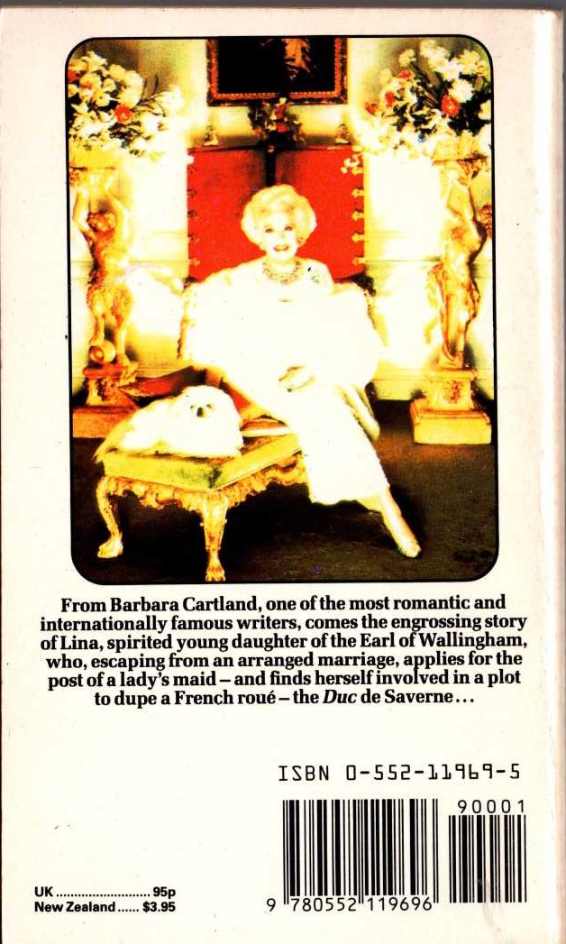 Barbara Cartland  TOUCH A STAR magnified rear book cover image