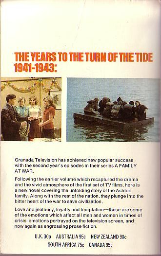 Jonathan Powell  A FAMILY AT WAR: TO THE TURN OF THE TIDE (Granada TV) magnified rear book cover image