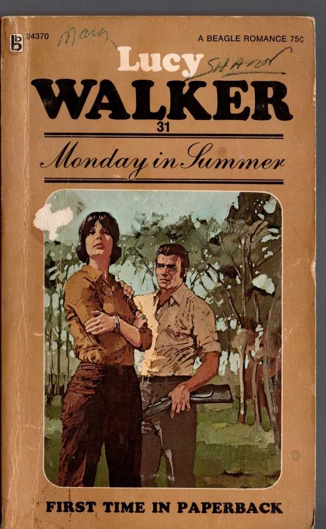 Lucy Walker  MONDAY IN SUMMER front book cover image