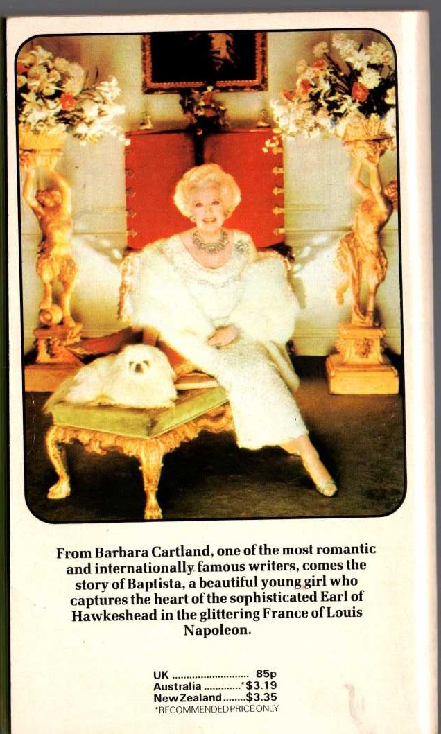 Barbara Cartland  SIGNPOSTS TO LOVE magnified rear book cover image
