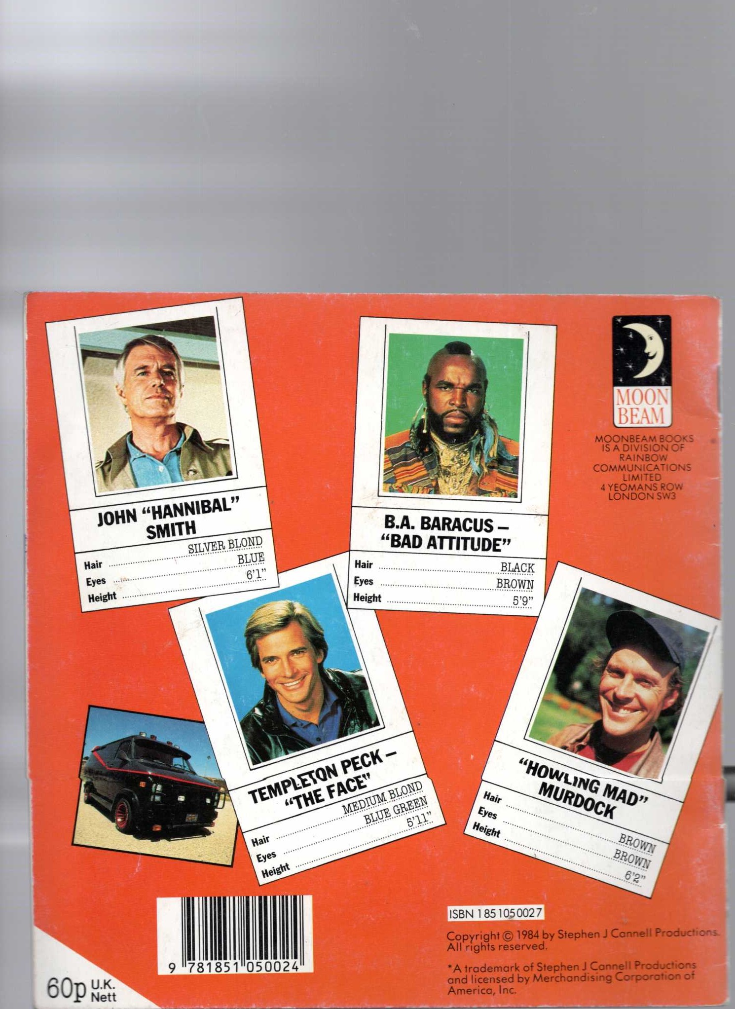 Ed Kelsey  THE A-TEAM: BUGS IN THE BOX magnified rear book cover image