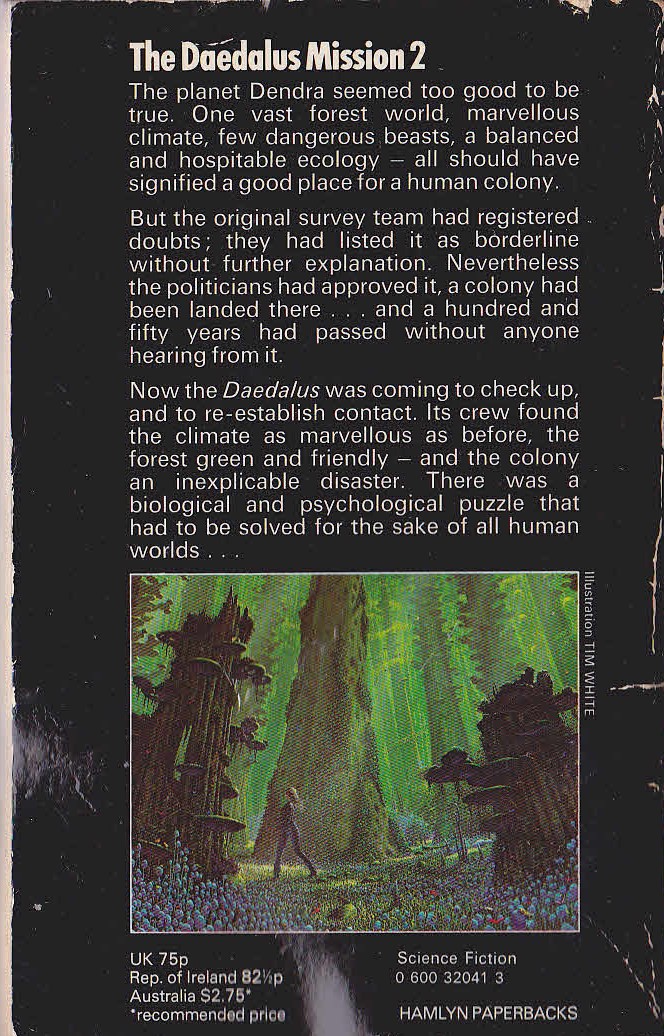 Brian M. Stableford  CRITICAL THRESHOLD magnified rear book cover image