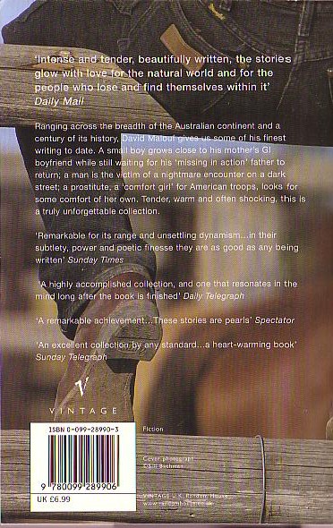David Malouf  DREAM STUFF magnified rear book cover image