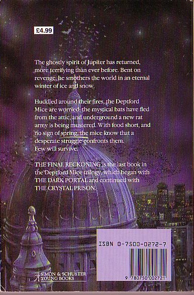 Robin Jarvis  THE FINAL RECKONING magnified rear book cover image