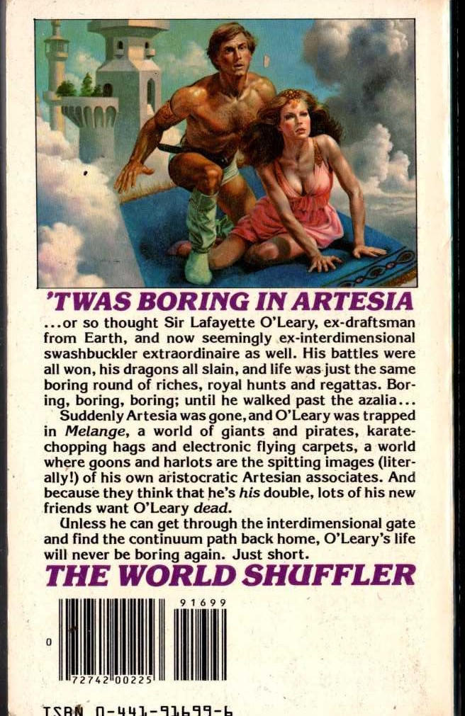 Keith Laumer  THE WORLD SHUFFLER magnified rear book cover image