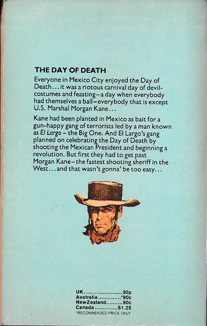 Louis Masterson  THE DAY OF DEATH magnified rear book cover image