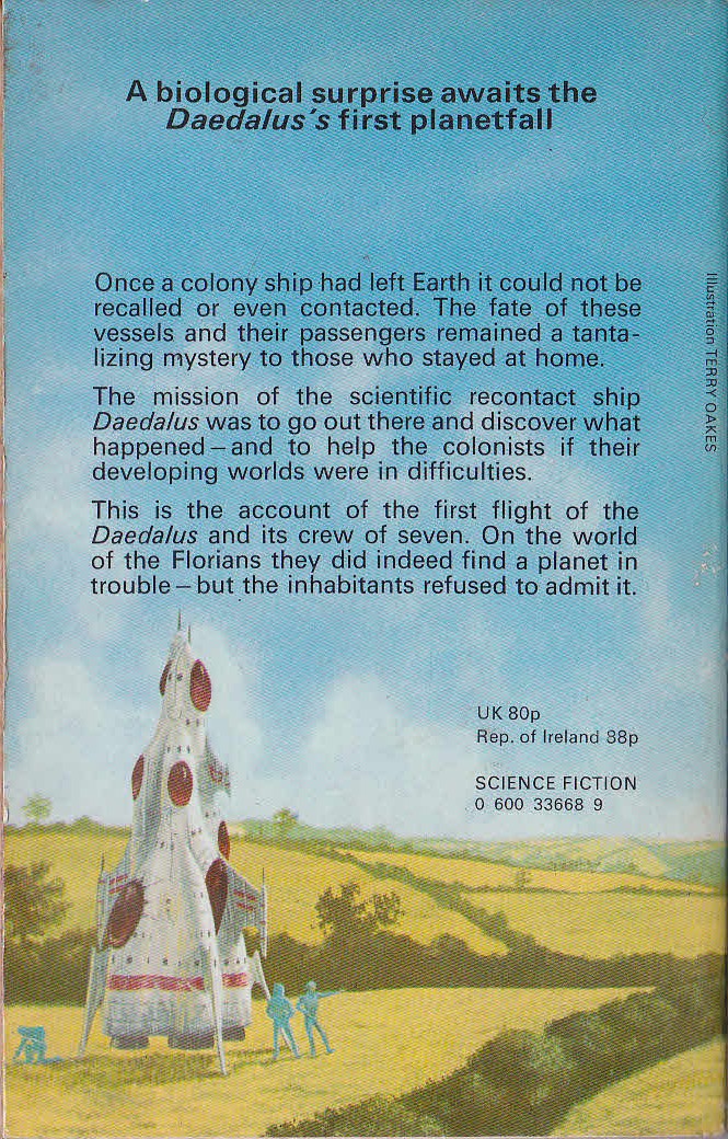 Brian Stableford  THE FLORIANS magnified rear book cover image