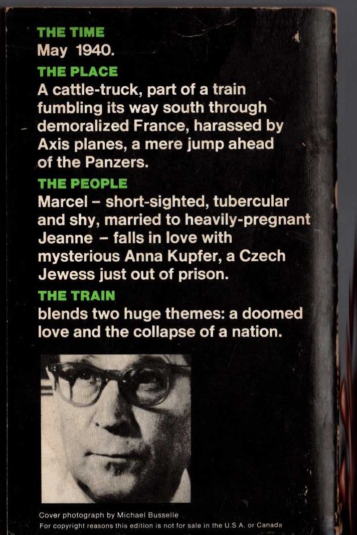 Georges Simenon  THE TRAIN magnified rear book cover image