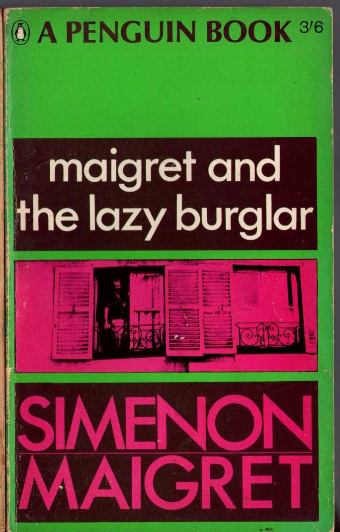 Georges Simenon  MAIGRET AND THE LAZY BURGLAR front book cover image