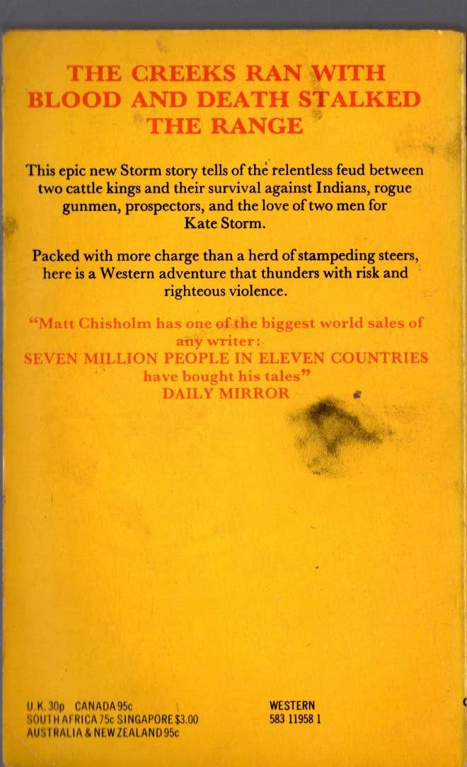 Matt Chisholm  BATTLE FURY magnified rear book cover image