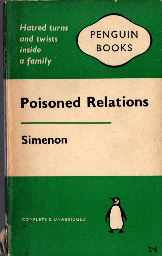 Georges Simenon  POISONED RELATIONS front book cover image