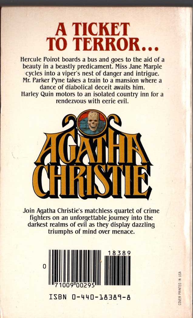 Agatha Christie  SURPRISE! SURPRISE! magnified rear book cover image