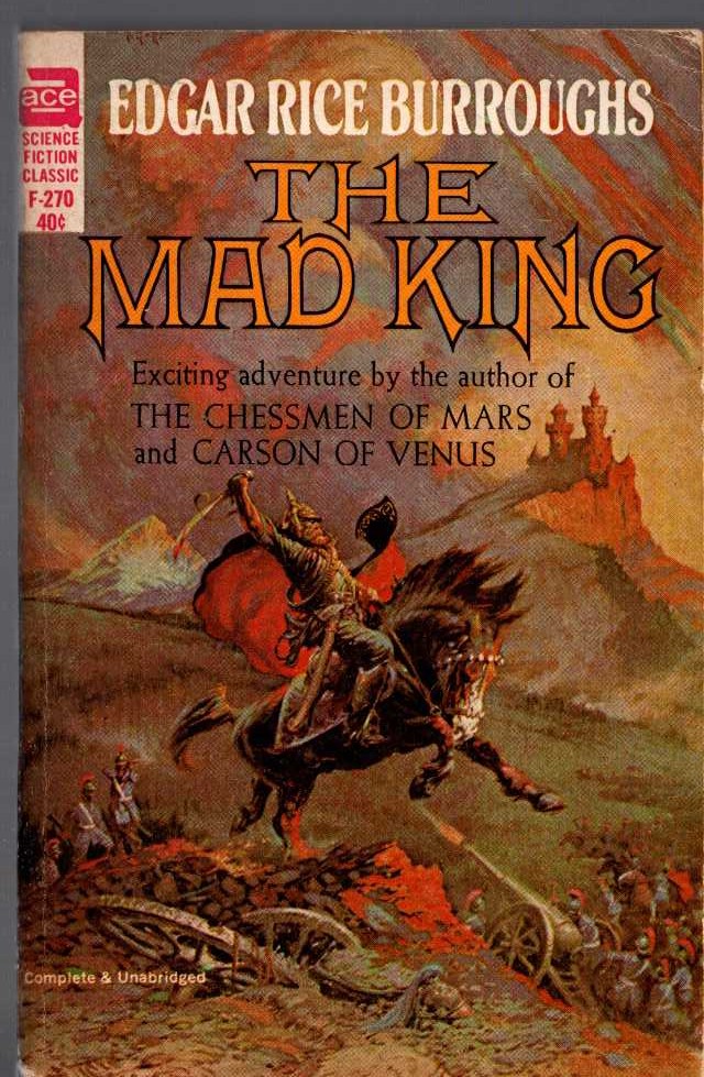 Edgar Rice Burroughs  THE MAD KING front book cover image