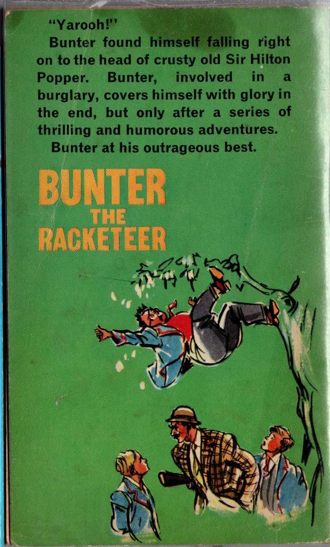 Frank Richards  BUNTER THE RACKETEER magnified rear book cover image