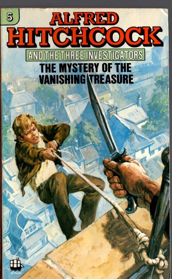 Alfred Hitchcock (introduces_The_Three_Investigators) THE MYSTERY OF THE VANISHING TREASURE front book cover image