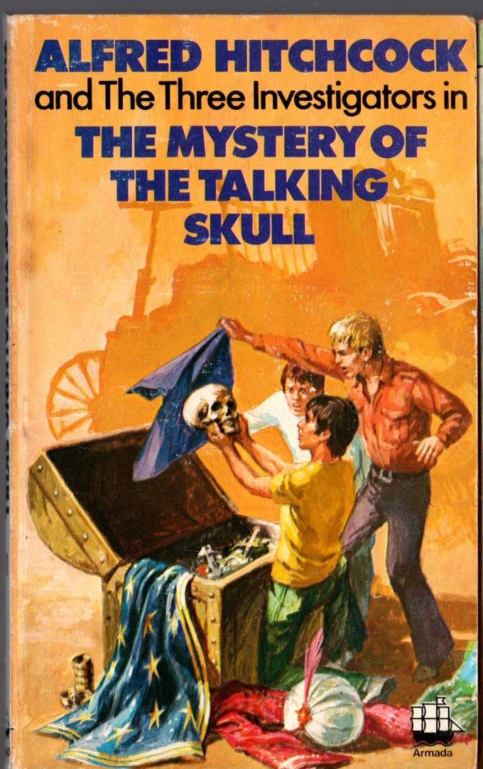 Alfred Hitchcock (introduces_The_Three_Investigators) THE MYSTERY OF THE TALKING SKULL front book cover image