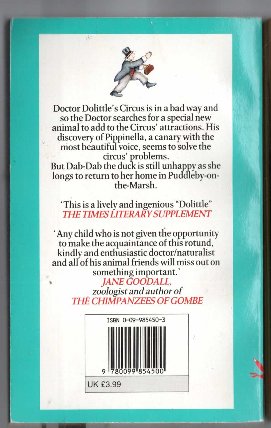 Hugh Lofting  DOCTOR DOLITTLE'S CARAVAN magnified rear book cover image