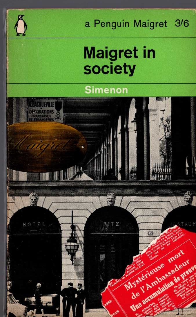 Georges Simenon  MAIGRET IN SOCIETY front book cover image