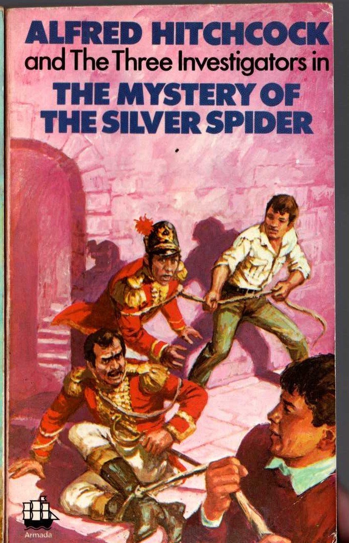 Alfred Hitchcock (introduces_The_Three_Investigators) THE MYSTERY OF THE SILVER SPIDER front book cover image