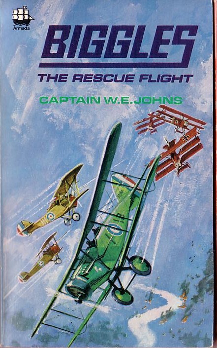 Captain W.E. Johns  BIGGLES - THE RESCUE FLIGHT front book cover image