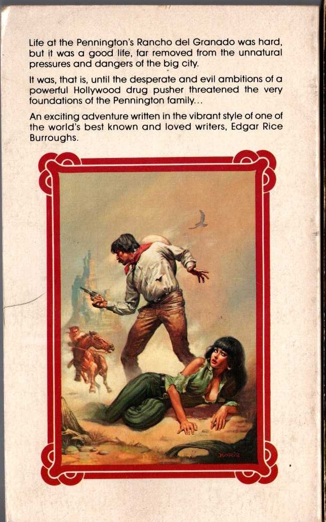 Edgar Rice Burroughs  THE GIRL FROM HOLLYWOOD magnified rear book cover image